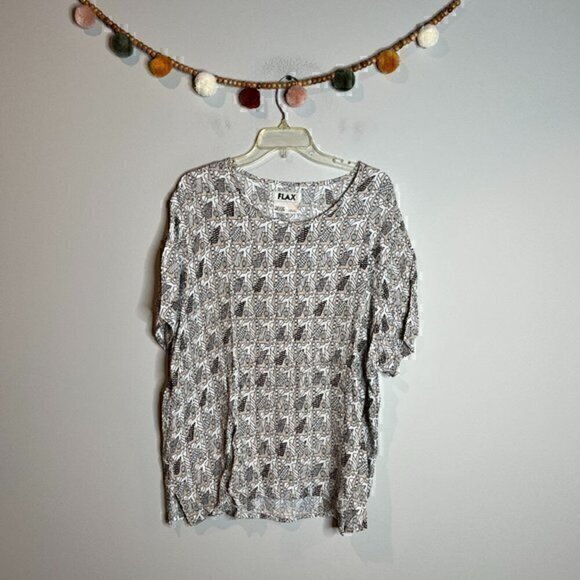 Flax patterned oversized top - Picture 1 of 4